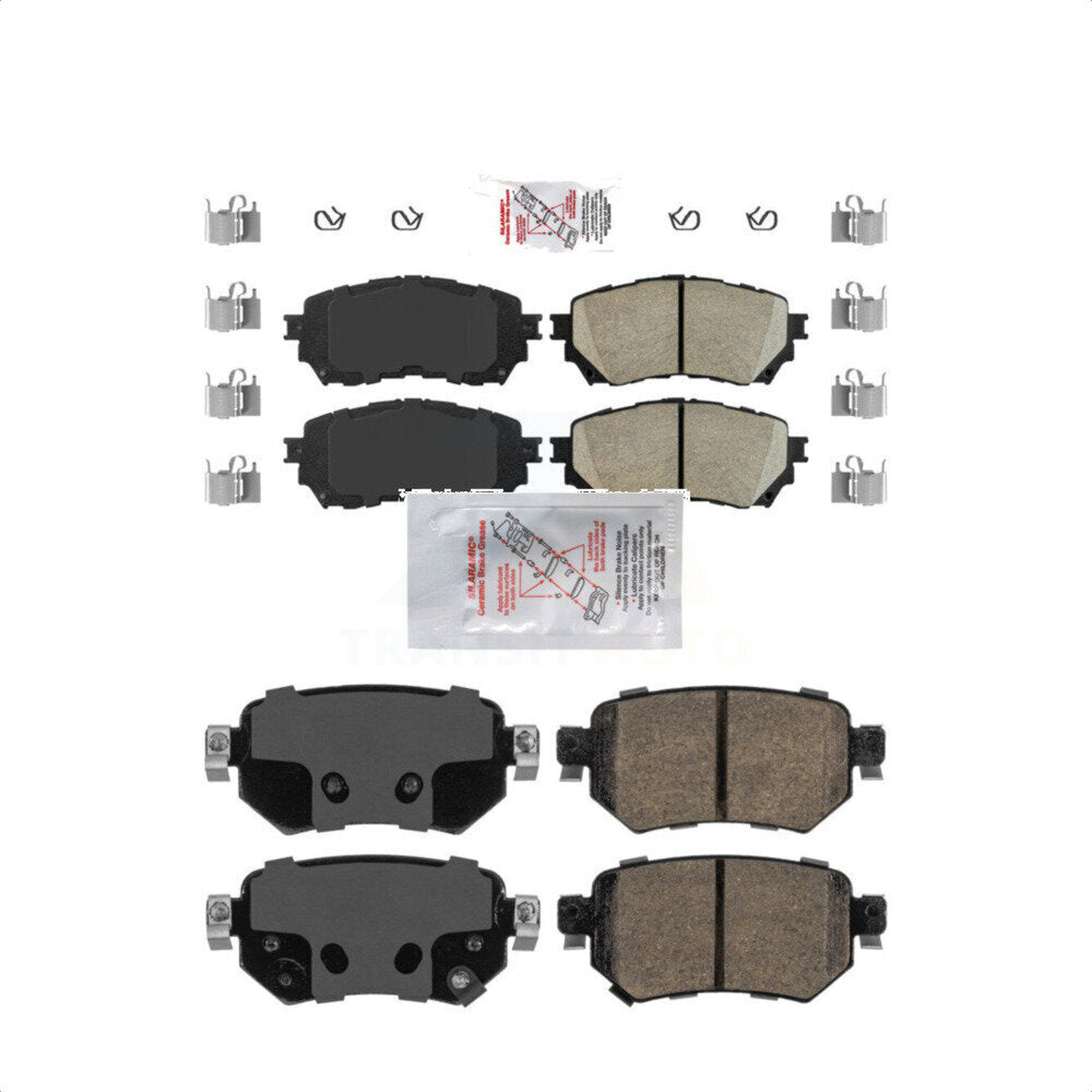 AmeriBRAKES Front Rear Ceramic Disc Brake Pads Kit For Mazda 6 KNF-100798