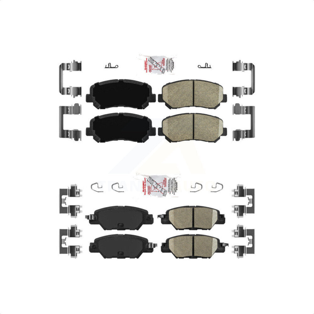 AmeriBRAKES Front Rear Ceramic Disc Brake Pads Kit For Mazda CX-5 KNF-101043