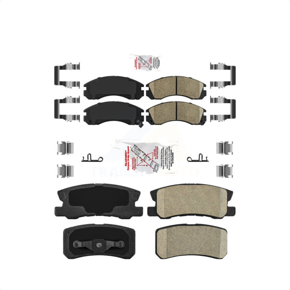 AmeriBRAKES Front Rear Ceramic Disc Brake Pads Kit For Mitsubishi Lancer KNF-101222
