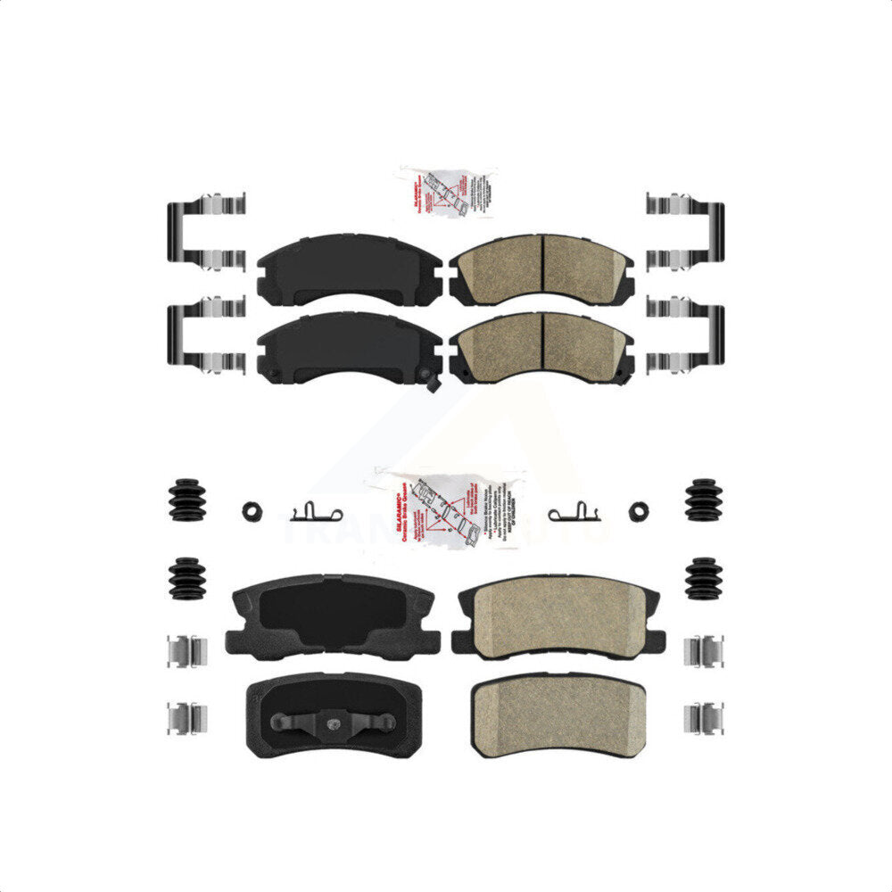 AmeriBRAKES Front Rear Ceramic Disc Brake Pads Kit For Mitsubishi Lancer KNF-101513