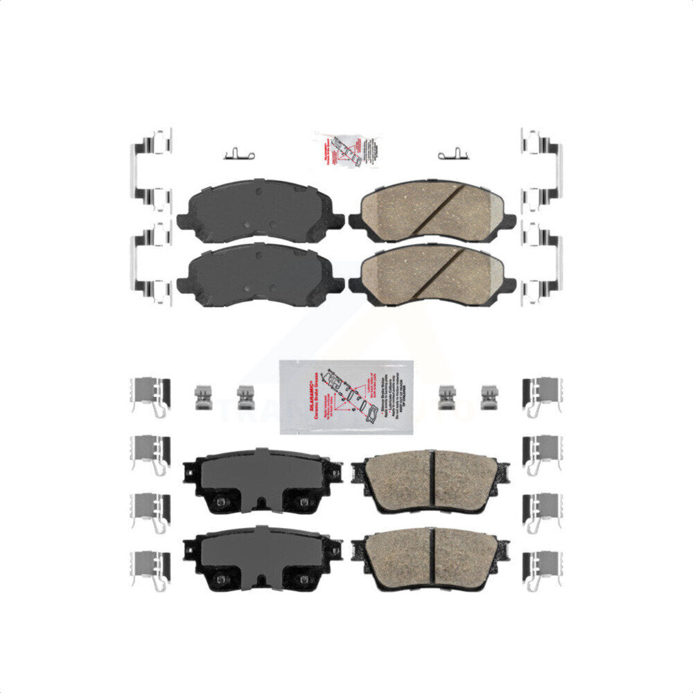 AmeriBRAKES Front Rear Ceramic Disc Brake Pads Kit For Mitsubishi Outlander KNF-101227