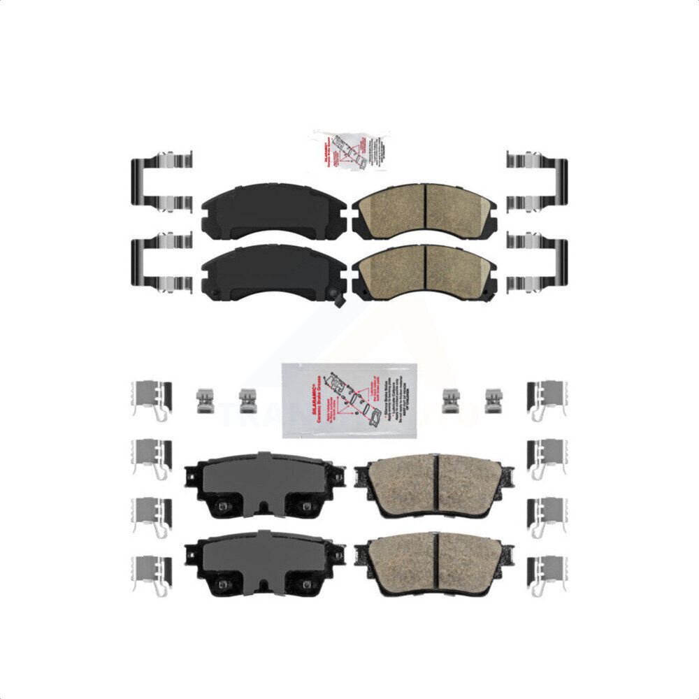 AmeriBRAKES Front Rear Ceramic Disc Brake Pads Kit For Mitsubishi Outlander PHEV KNF-101470