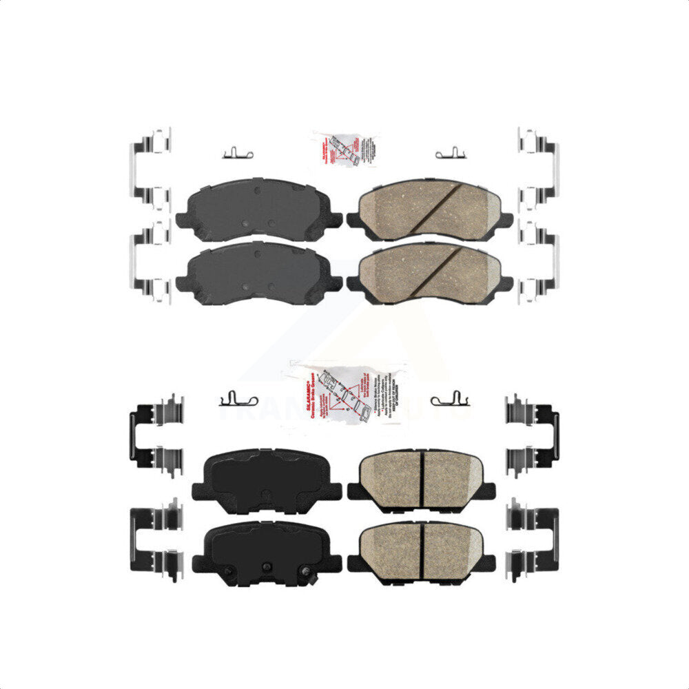 AmeriBRAKES Front Rear Ceramic Disc Brake Pads Kit For Mitsubishi Outlander Sport RVR KNF-101225