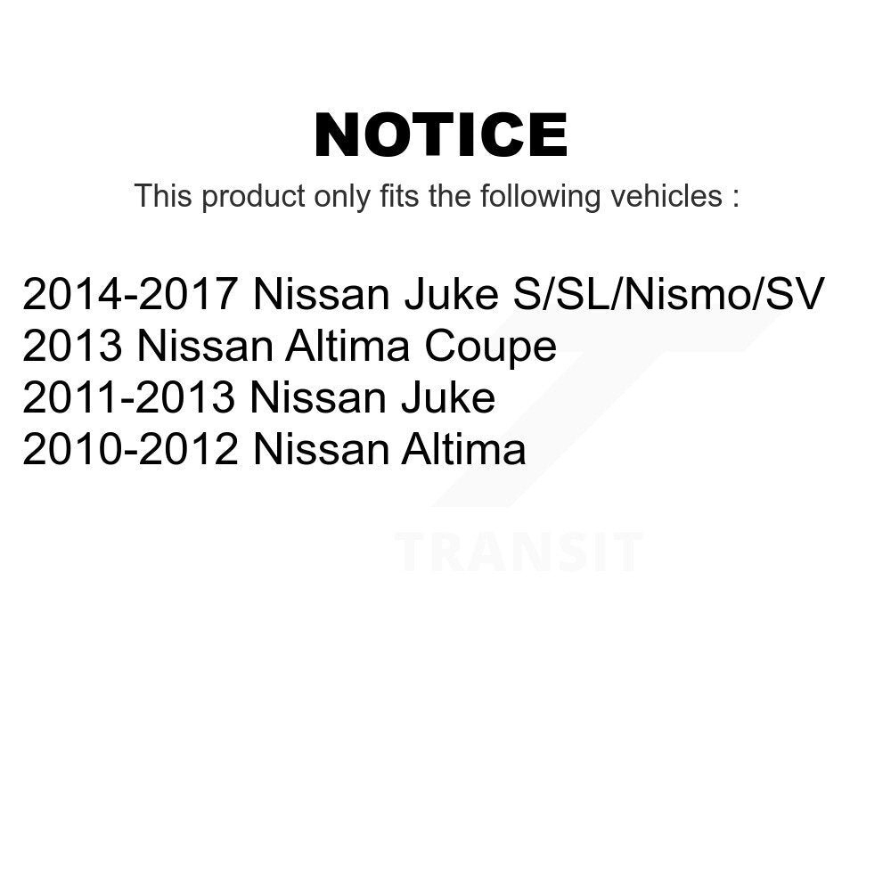 AmeriBRAKES Front Rear Ceramic Disc Brake Pads Kit For Nissan Altima Juke KNF-100034