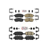 AmeriBRAKES Front Rear Ceramic Disc Brake Pads Kit For Nissan Altima Juke KNF-100700