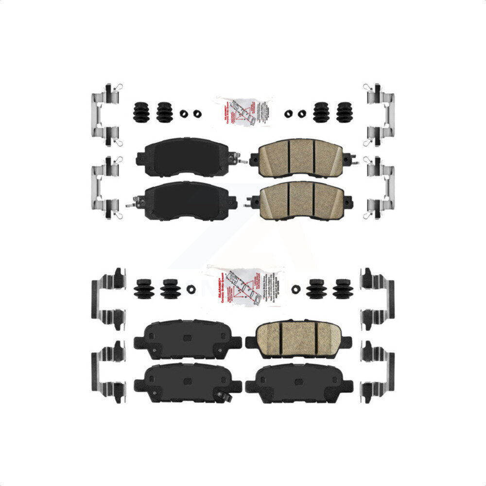 AmeriBRAKES Front Rear Ceramic Disc Brake Pads Kit For Nissan Altima LEAF KNF-100431