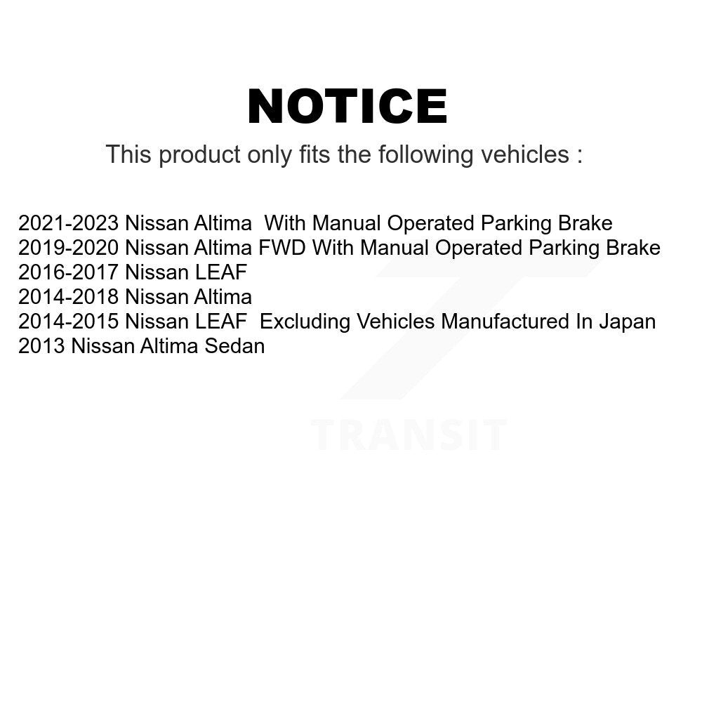 AmeriBRAKES Front Rear Ceramic Disc Brake Pads Kit For Nissan Altima LEAF KNF-100434