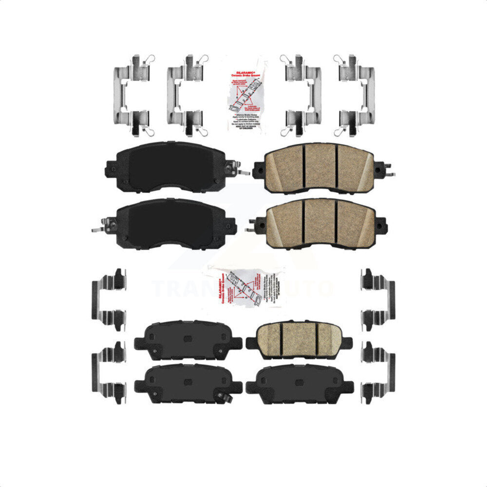 AmeriBRAKES Front Rear Ceramic Disc Brake Pads Kit For Nissan Altima LEAF KNF-100434