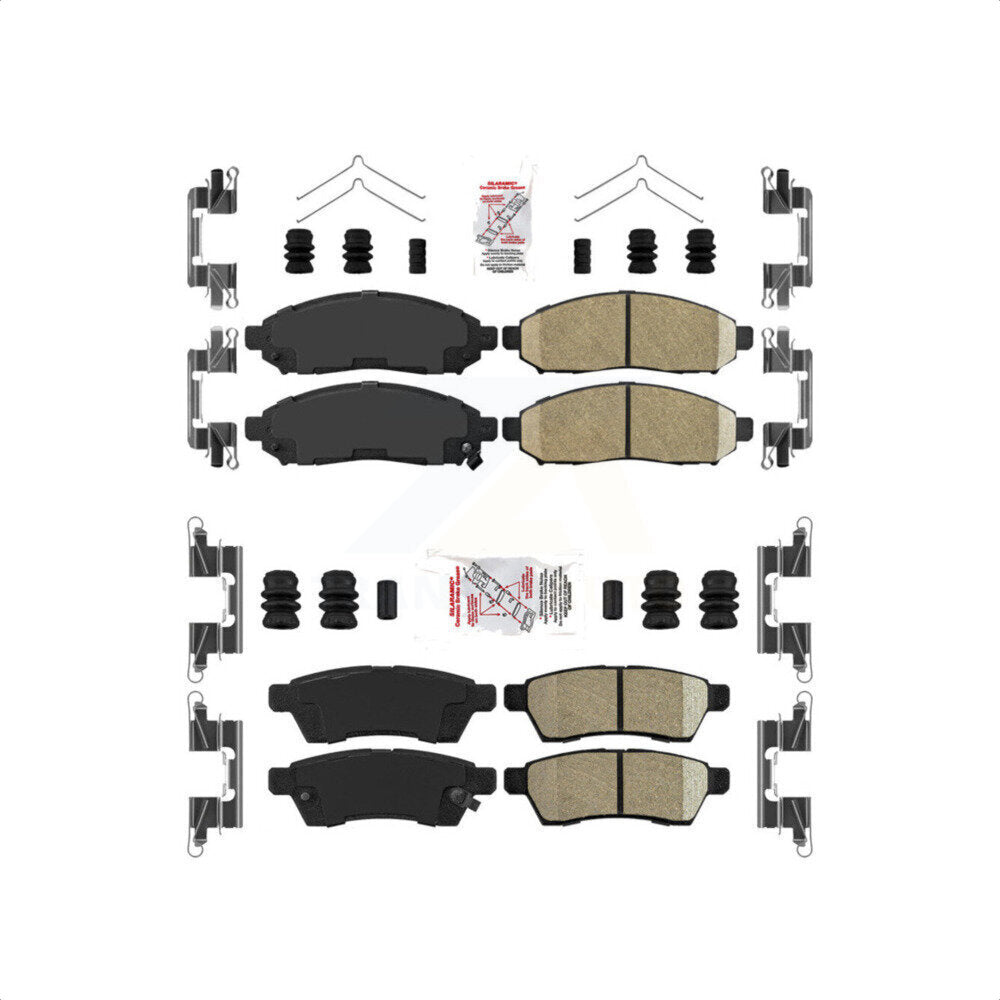 AmeriBRAKES Front Rear Ceramic Disc Brake Pads Kit For Nissan Frontier Xterra Suzuki Equator KNF-100425