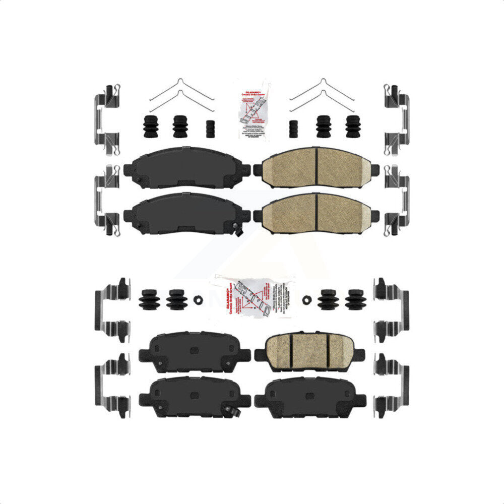AmeriBRAKES Front Rear Ceramic Disc Brake Pads Kit For Nissan LEAF KNF-100429