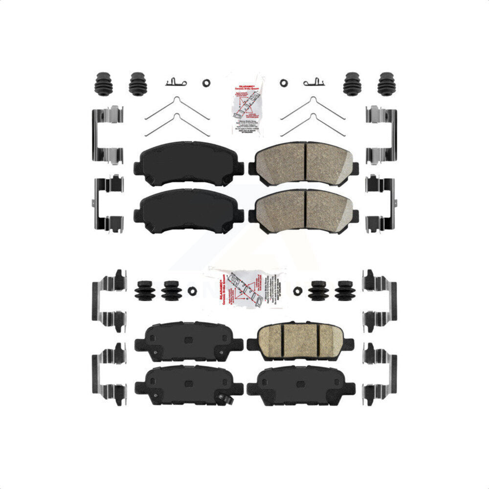 AmeriBRAKES Front Rear Ceramic Disc Brake Pads Kit For Nissan Maxima Juke KNF-100041