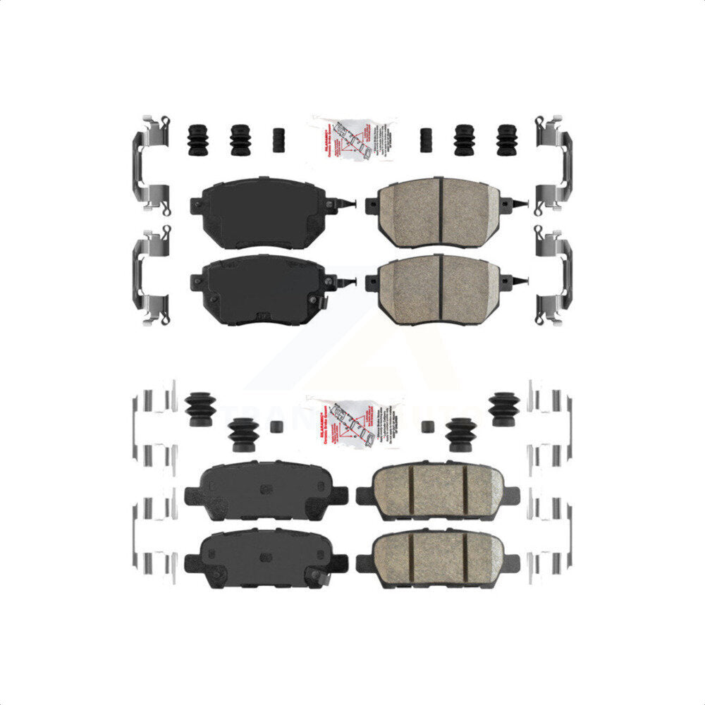 AmeriBRAKES Front Rear Ceramic Disc Brake Pads Kit For Nissan Murano KNF-101274