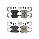 AmeriBRAKES Front Rear Ceramic Disc Brake Pads Kit For Nissan Murano KNF-101274