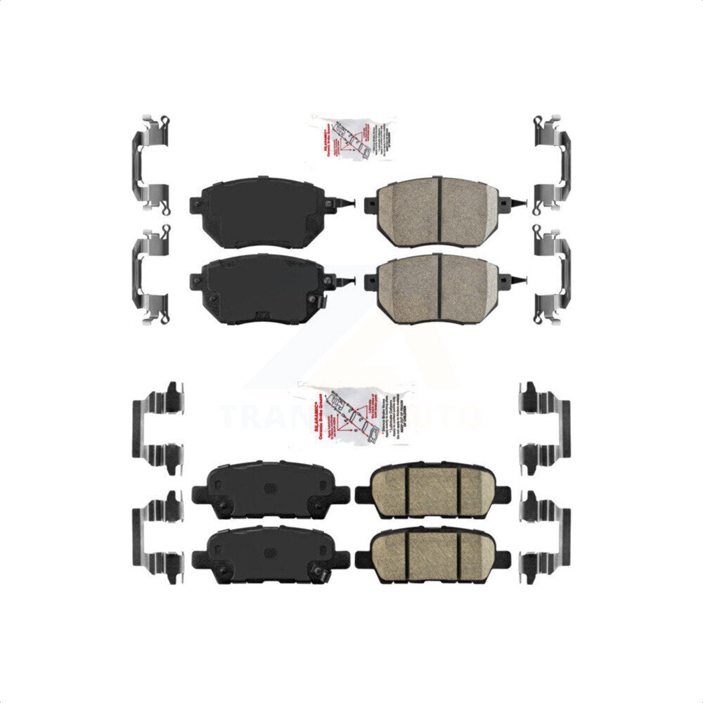 AmeriBRAKES Front Rear Ceramic Disc Brake Pads Kit For Nissan Murano KNF-101275