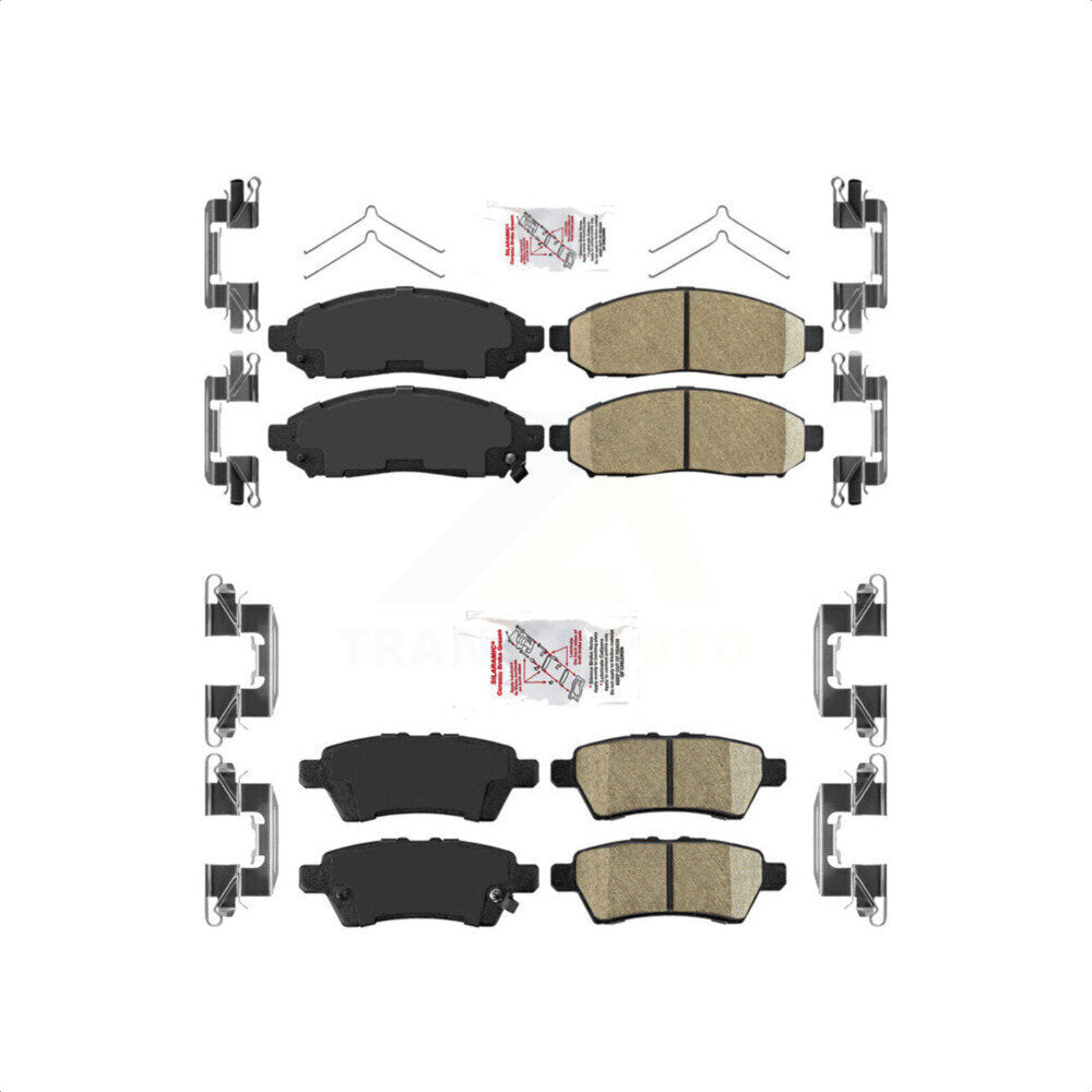 AmeriBRAKES Front Rear Ceramic Disc Brake Pads Kit For Nissan Pathfinder Xterra KNF-100435