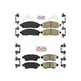 AmeriBRAKES Front Rear Ceramic Disc Brake Pads Kit For Nissan Pathfinder Xterra KNF-100435
