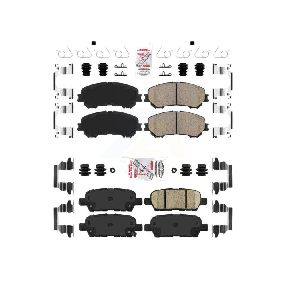 AmeriBRAKES Front Rear Ceramic Disc Brake Pads Kit For Nissan Rogue Sport Qashqai KNF-101261