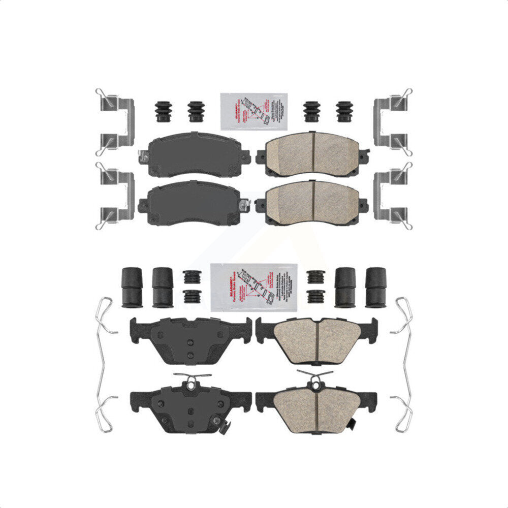 AmeriBRAKES Front Rear Ceramic Disc Brake Pads Kit For Subaru Forester Crosstrek Outback Legacy KNF-101432