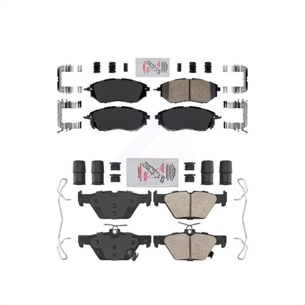 AmeriBRAKES Front Rear Ceramic Disc Brake Pads Kit For Subaru Outback Legacy WRX KNF-100881