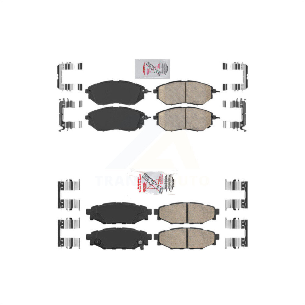 AmeriBRAKES Front Rear Ceramic Disc Brake Pads Kit For Subaru WRX KNF-100905