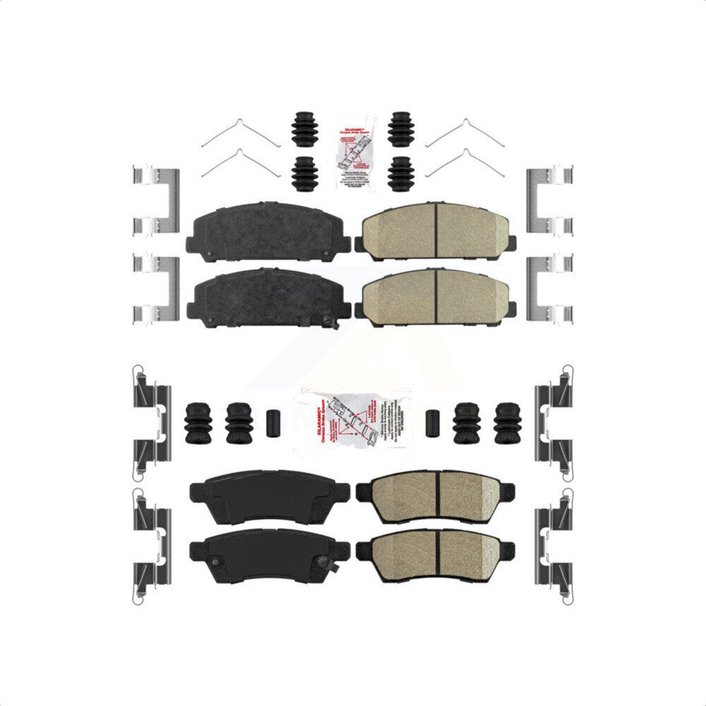 AmeriBRAKES Front Rear Ceramic Disc Brake Pads Kit For Suzuki Equator KNF-100438