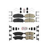 AmeriBRAKES Front Rear Ceramic Disc Brake Pads Kit For Suzuki Equator KNF-100438