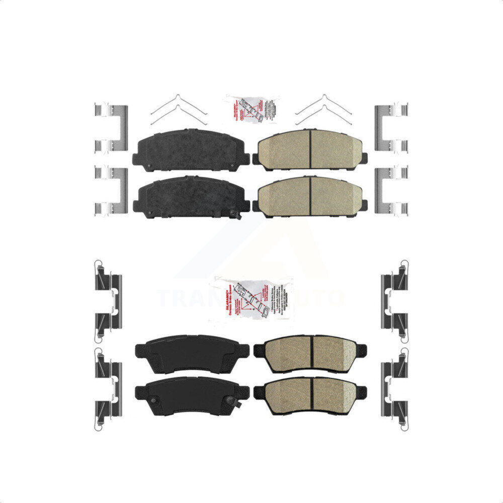 AmeriBRAKES Front Rear Ceramic Disc Brake Pads Kit For Suzuki Equator KNF-100441
