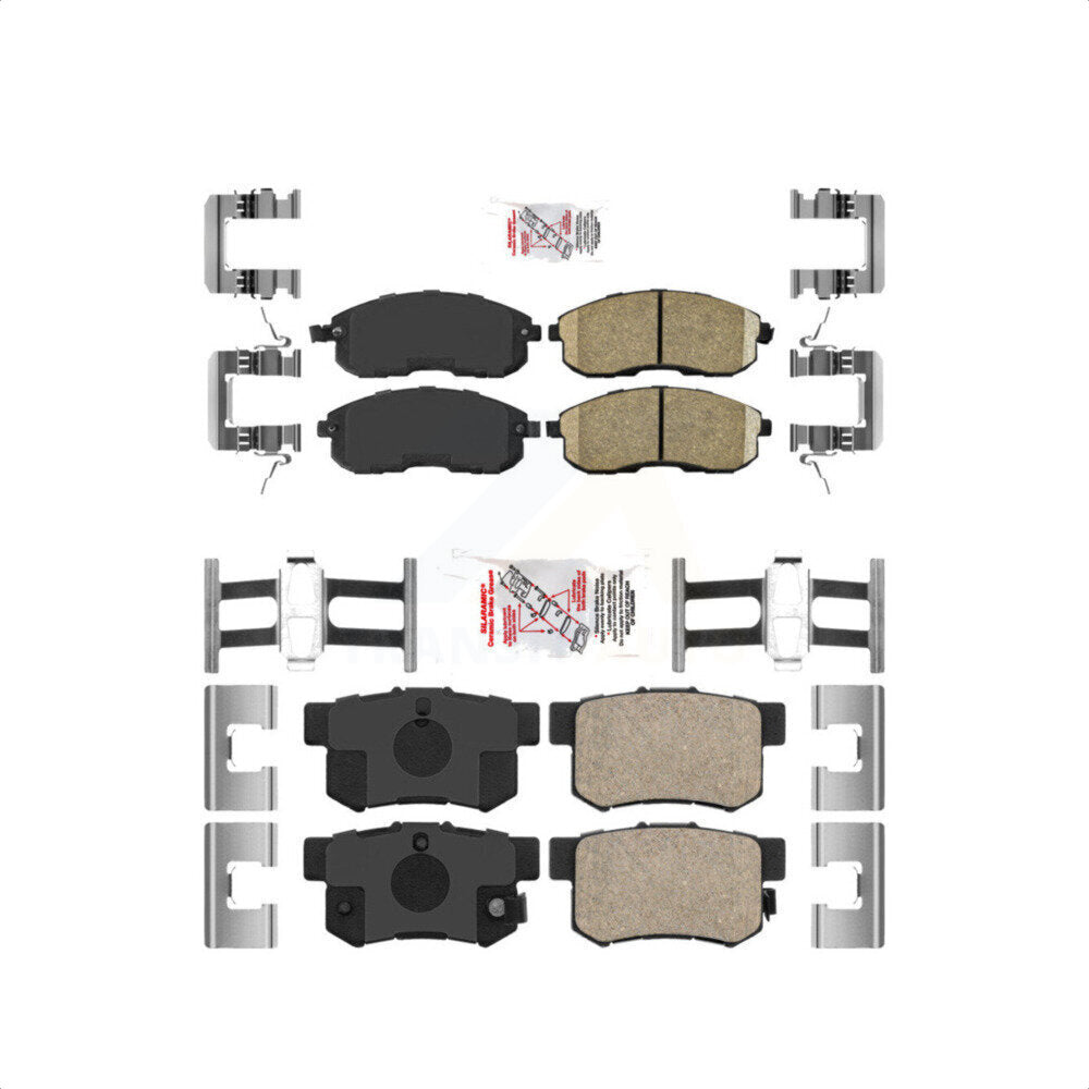 AmeriBRAKES Front Rear Ceramic Disc Brake Pads Kit For Suzuki SX4 Crossover KNF-100714