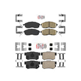 AmeriBRAKES Front Rear Ceramic Disc Brake Pads Kit For Suzuki SX4 Crossover KNF-101723