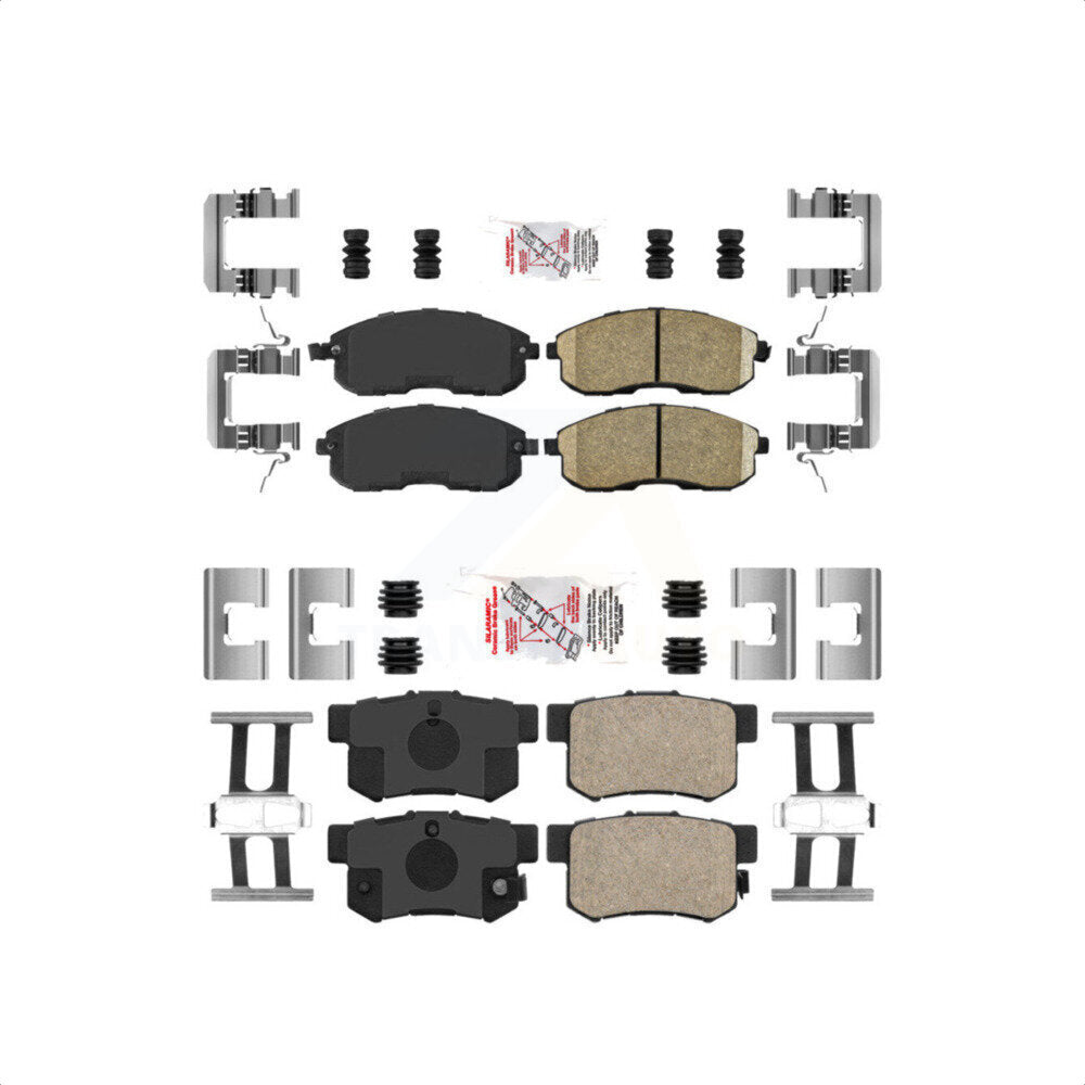 AmeriBRAKES Front Rear Ceramic Disc Brake Pads Kit For Suzuki SX4 Crossover KNF-101724