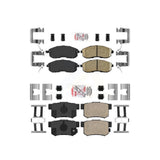 AmeriBRAKES Front Rear Ceramic Disc Brake Pads Kit For Suzuki SX4 Crossover KNF-101724