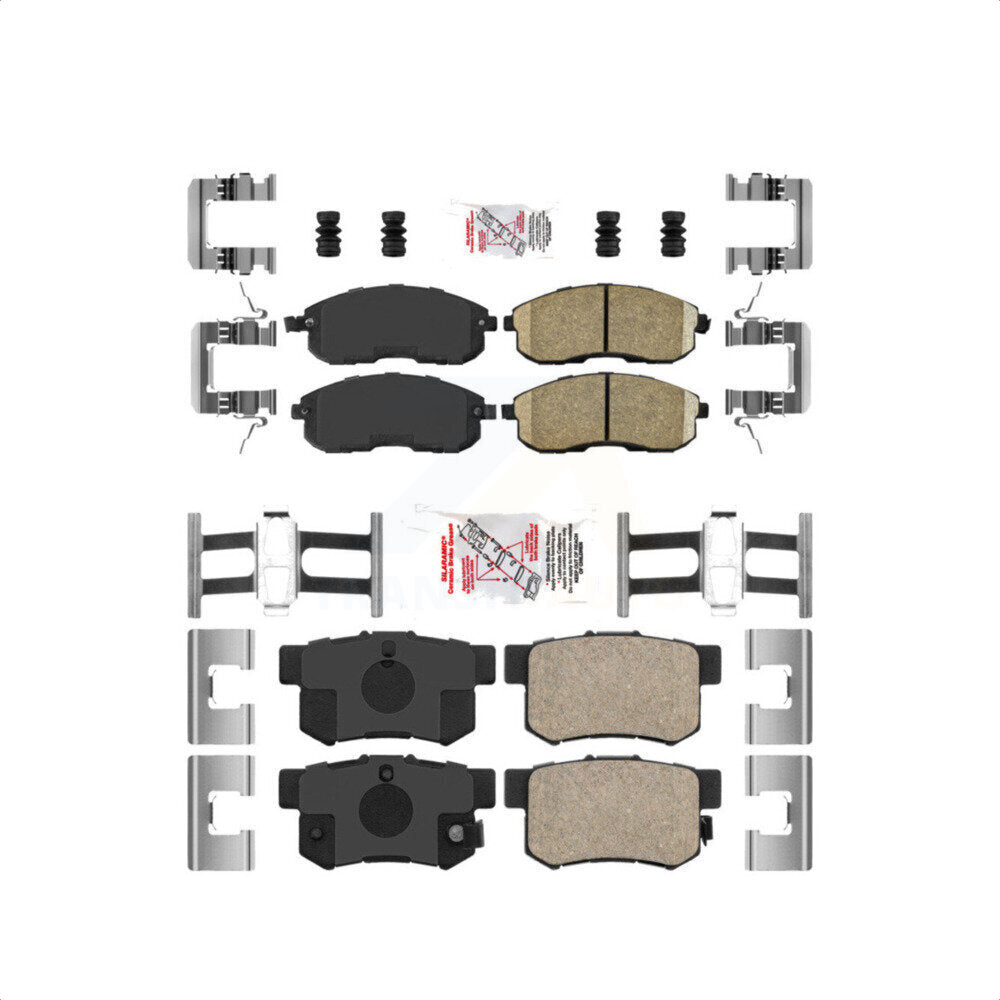 AmeriBRAKES Front Rear Ceramic Disc Brake Pads Kit For Suzuki SX4 Crossover KNF-101725