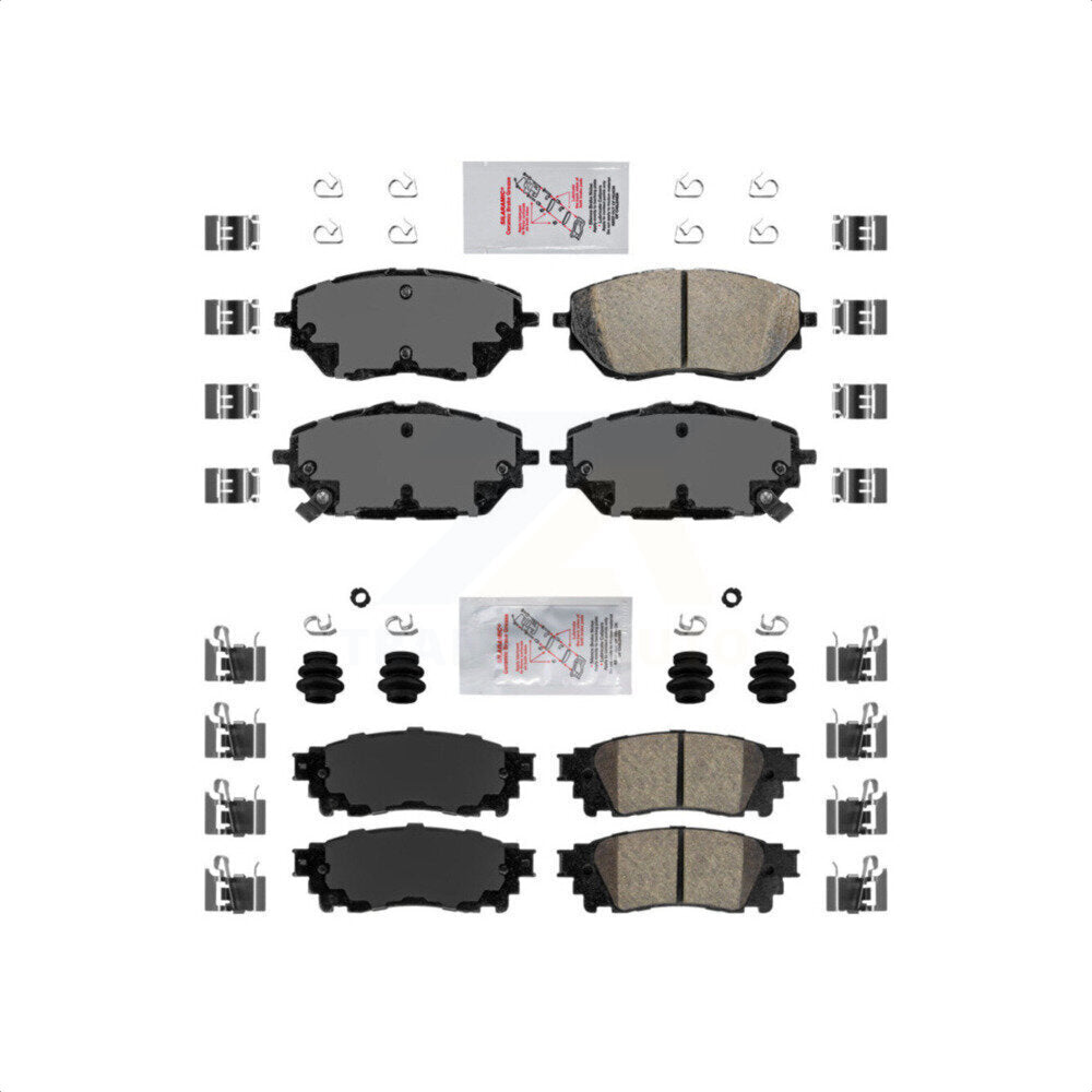 AmeriBRAKES Front Rear Ceramic Disc Brake Pads Kit For Toyota C-HR KNF-101698