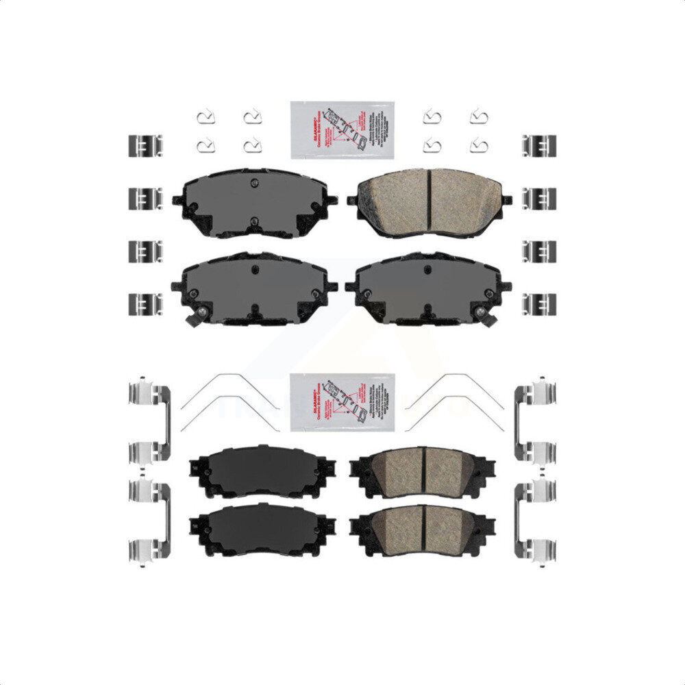 AmeriBRAKES Front Rear Ceramic Disc Brake Pads Kit For Toyota C-HR KNF-101699