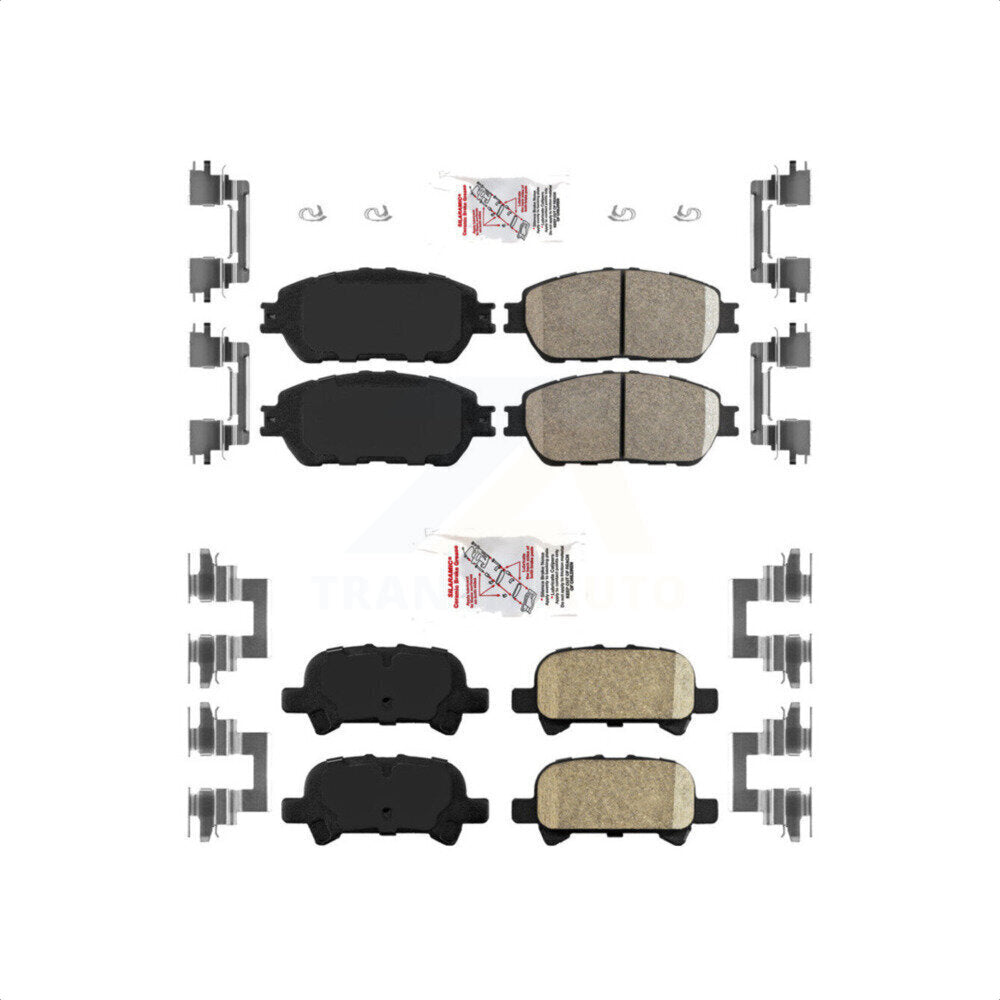 AmeriBRAKES Front Rear Ceramic Disc Brake Pads Kit For Toyota Camry Avalon Solara KNF-100656