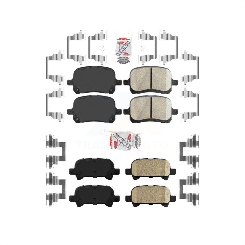 AmeriBRAKES Front Rear Ceramic Disc Brake Pads Kit For Toyota Camry Avalon Solara KNF-101363