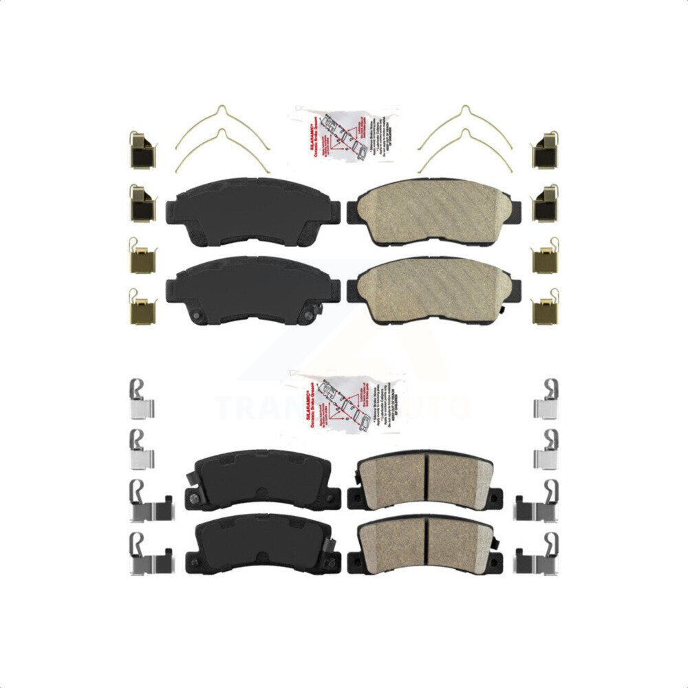 AmeriBRAKES Front Rear Ceramic Disc Brake Pads Kit For Toyota Camry Celica KNF-101360