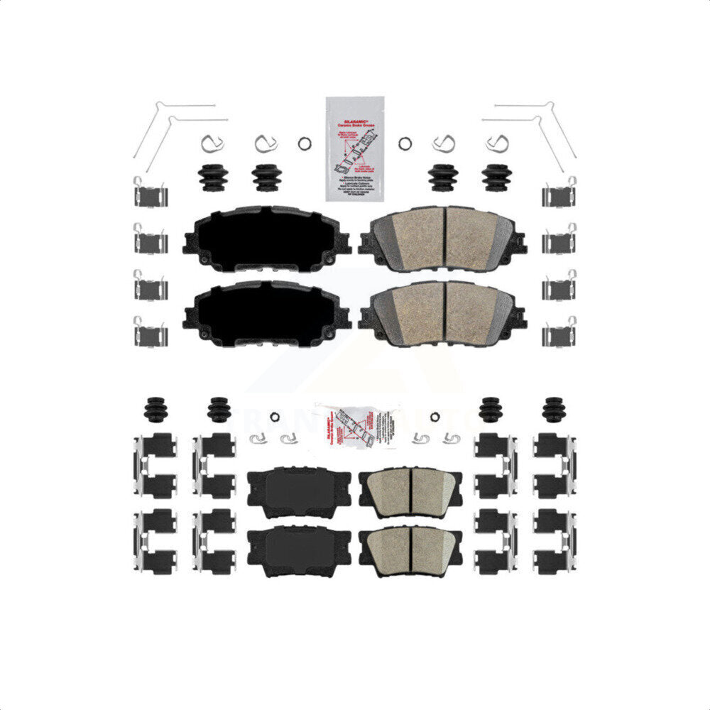 AmeriBRAKES Front Rear Ceramic Disc Brake Pads Kit For Toyota Camry KNF-101130
