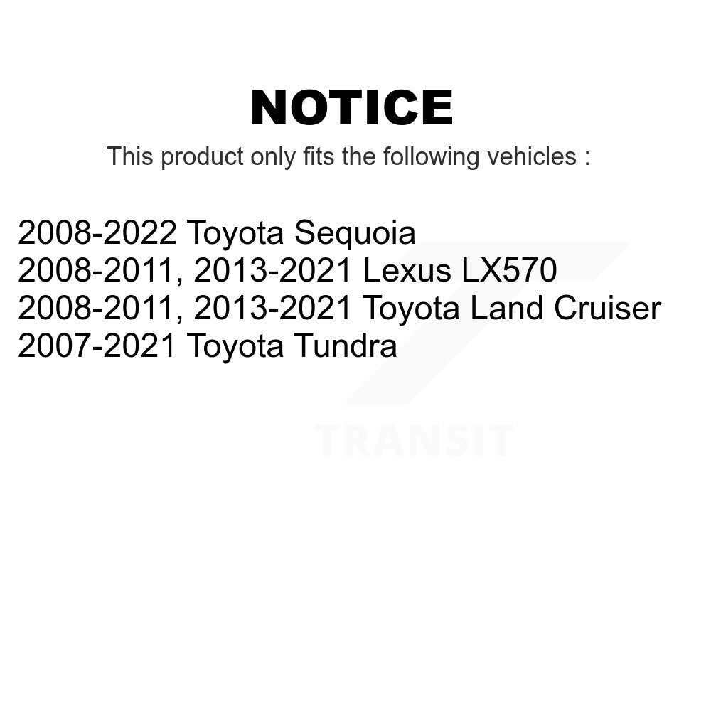 AmeriBRAKES Front Rear Ceramic Disc Brake Pads Kit For Toyota Tundra Sequoia Lexus LX570 Land Cruiser KNF-100940