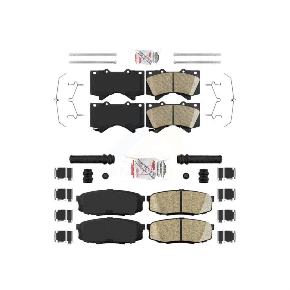 AmeriBRAKES Front Rear Ceramic Disc Brake Pads Kit For Toyota Tundra Sequoia Lexus LX570 Land Cruiser KNF-100940