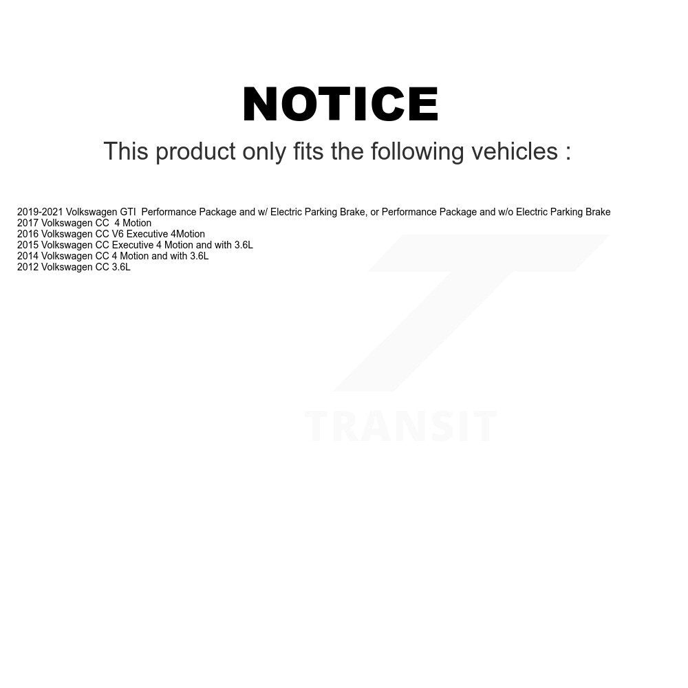 AmeriBRAKES Front Rear Ceramic Disc Brake Pads Kit For Volkswagen CC GTI KNF-101419