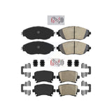 AmeriBRAKES Front Rear Ceramic Disc Brake Pads Kit For Volkswagen GTI CC KNF-101656