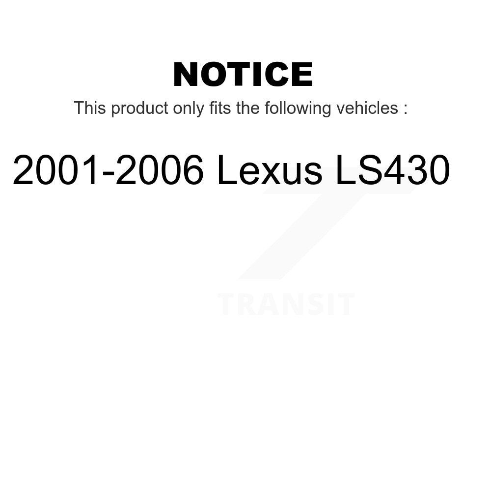AmeriBRAKES Front Rear Semi-Metallic Disc Brake Pads Kit For 2001-2006 Lexus LS430 KNF-101393
