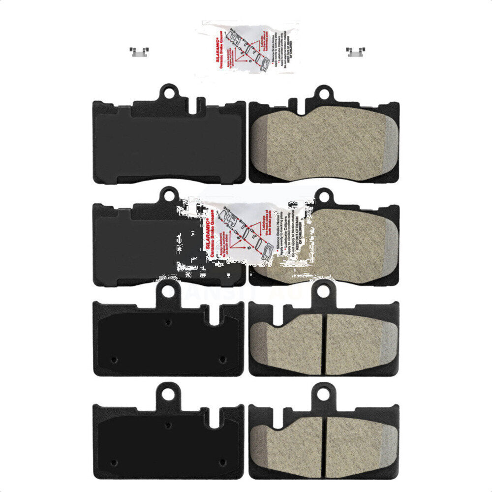 AmeriBRAKES Front Rear Semi-Metallic Disc Brake Pads Kit For 2001-2006 Lexus LS430 KNF-101393