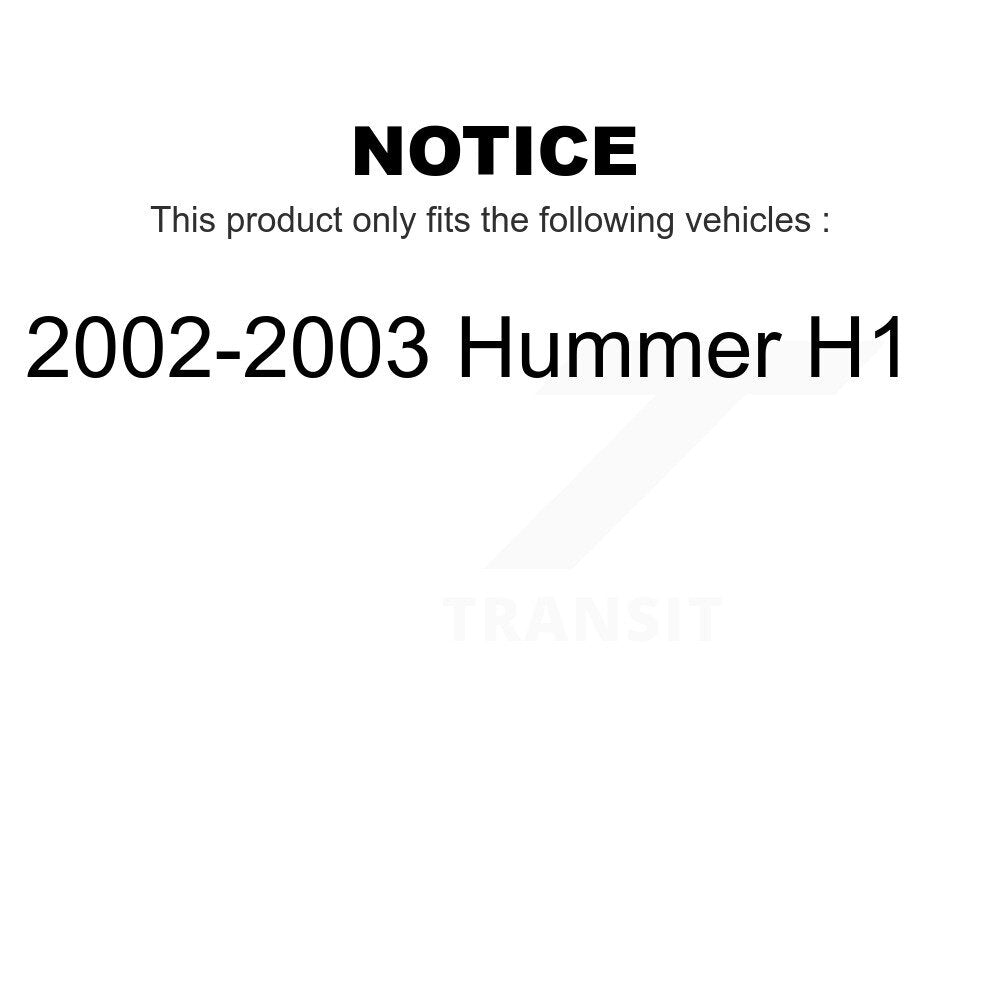 AmeriBRAKES Front Rear Semi-Metallic Disc Brake Pads Kit For 2002-2003 Hummer H1 KNF-100947