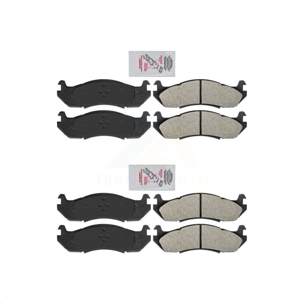 AmeriBRAKES Front Rear Semi-Metallic Disc Brake Pads Kit For 2002-2003 Hummer H1 KNF-100947