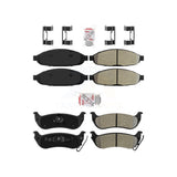 AmeriBRAKES Front Rear Semi-Metallic Disc Brake Pads Kit For 2004-2008 Chrysler Pacifica KNF-101183
