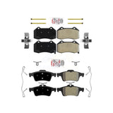 AmeriBRAKES Front Rear Semi-Metallic Disc Brake Pads Kit For 2008-2010 Chevrolet Cobalt SS KNF-100642