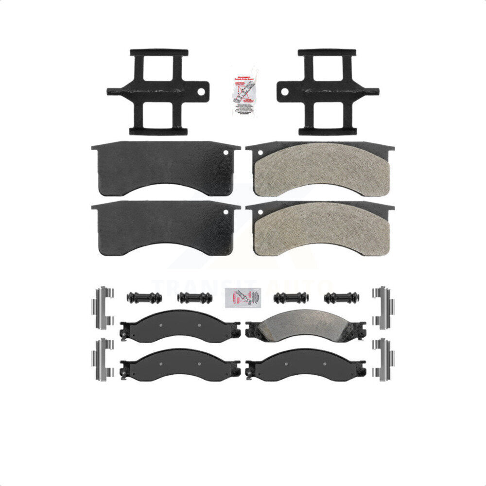 AmeriBRAKES Front Rear Semi-Metallic Disc Brake Pads Kit For 2009-2009 GMC Chevrolet C4500 Kodiak Topkick C5500 2 Piston Caliper Drum In Hat Parking KNF-101639