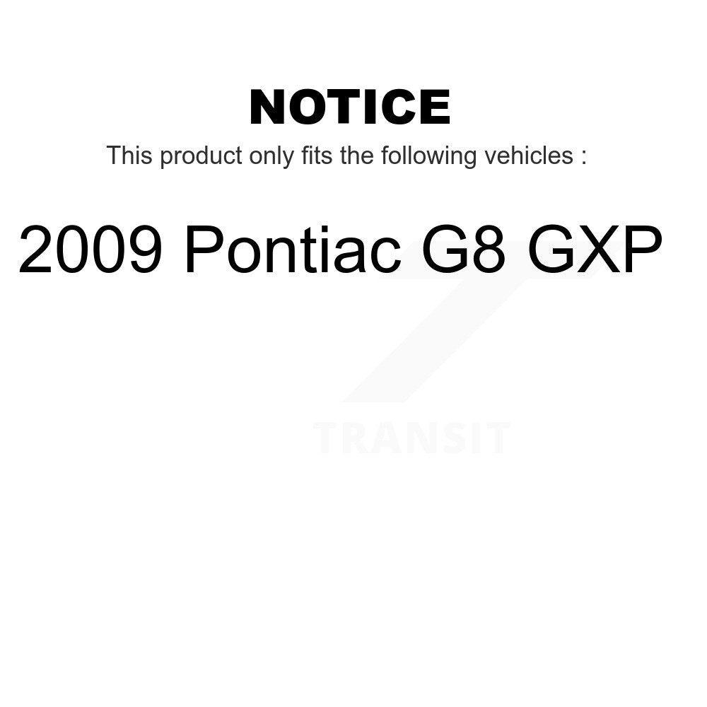 AmeriBRAKES Front Rear Semi-Metallic Disc Brake Pads Kit For 2009 Pontiac G8 GXP KNF-100744
